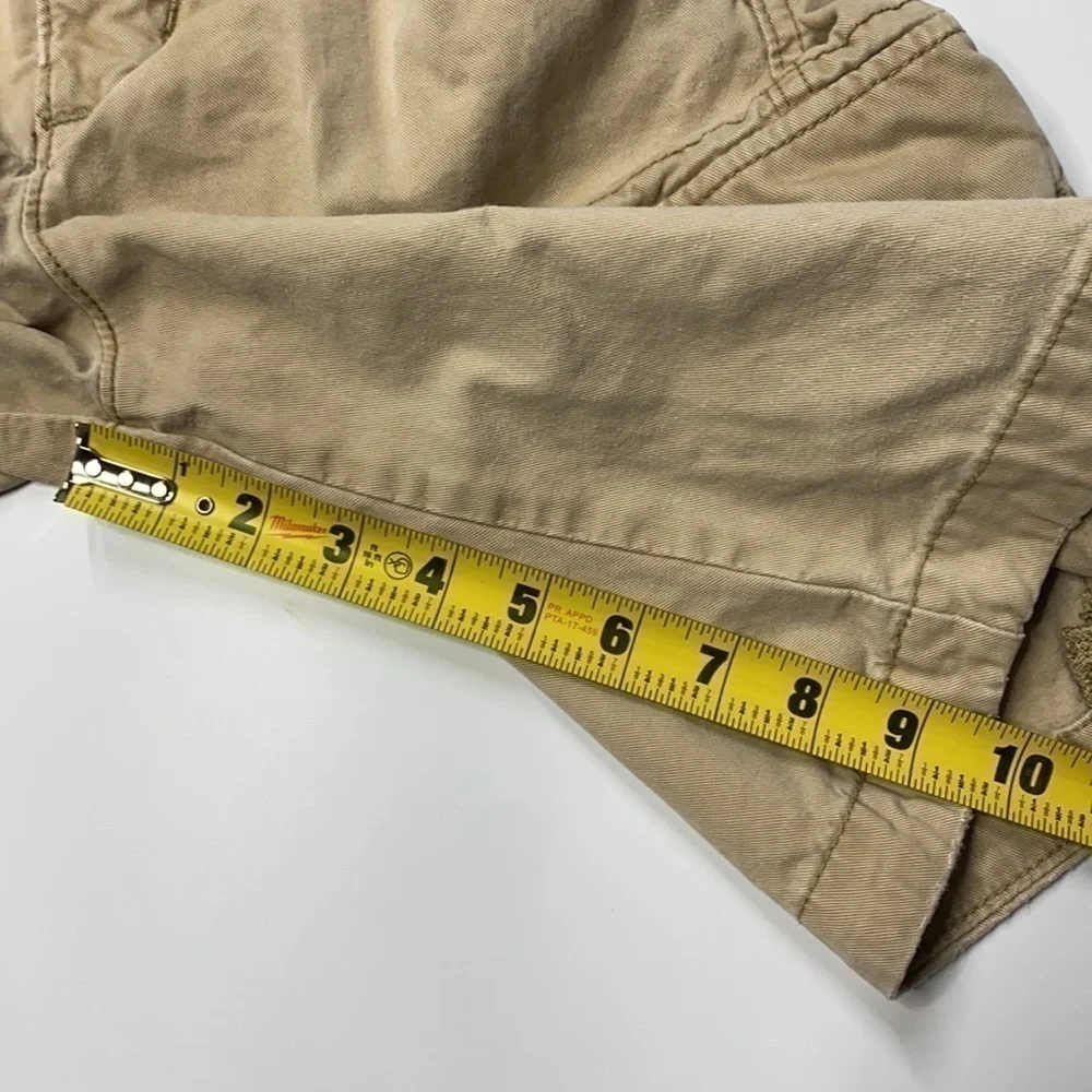 Hollister Tan Button Fly Cargo Shorts Size 28